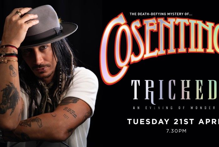 Cosentino Tricked, Cosentino holding his hat on his head